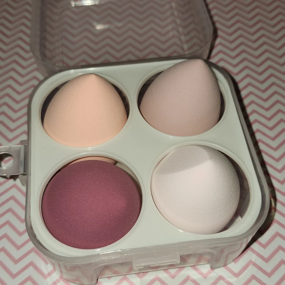 Brand new 4 pc water drop cosmetic Egg, Beauty sponge,sponge puff make u…